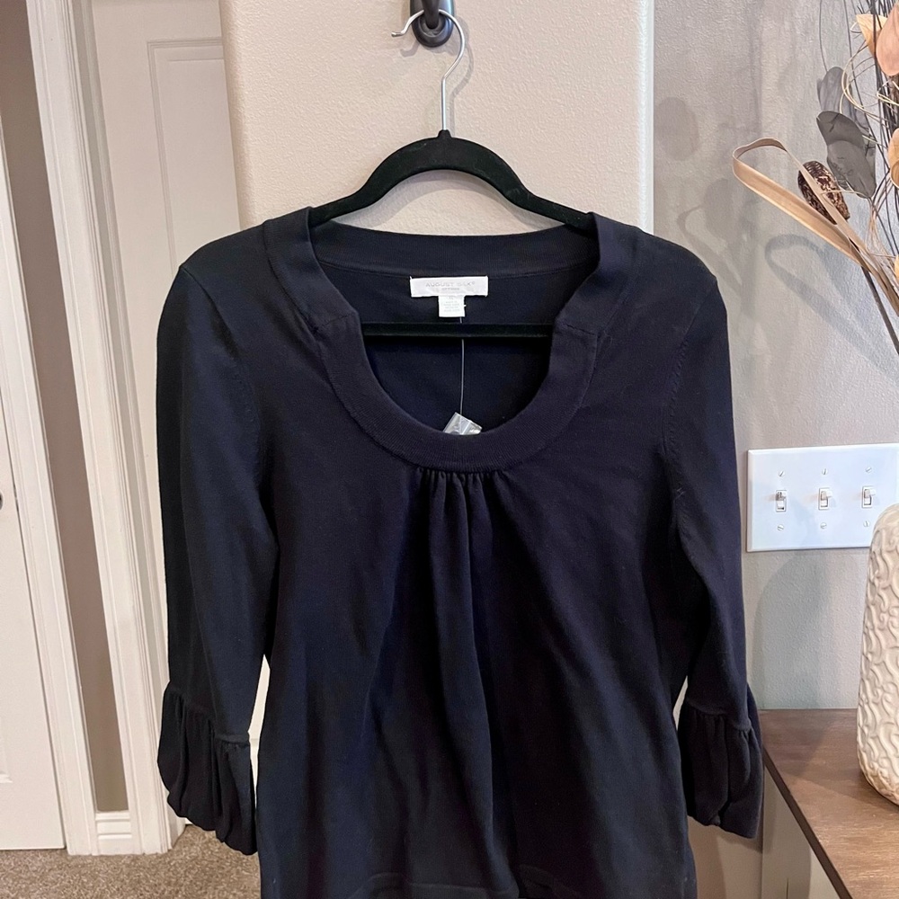 August Silk Elegant Black Women's Top XL NWT (New with Tags)